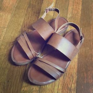 Leather sandals, size 5.5